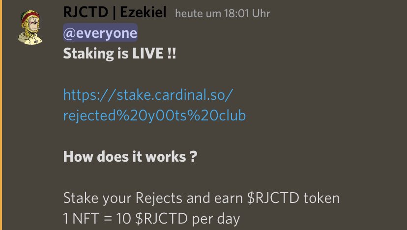 TheBlackZedef's tweet image. @Rejected_y00ts 

The time has come, the staking process of the rejected y00ts is live. If you don't have one yet, you should grab one quickly and if you're already a Fam, you should stake it. 
Raffles , Giveaways , Rewards and more very soon .
We diamond family 💎 #RJCTD #NFTs