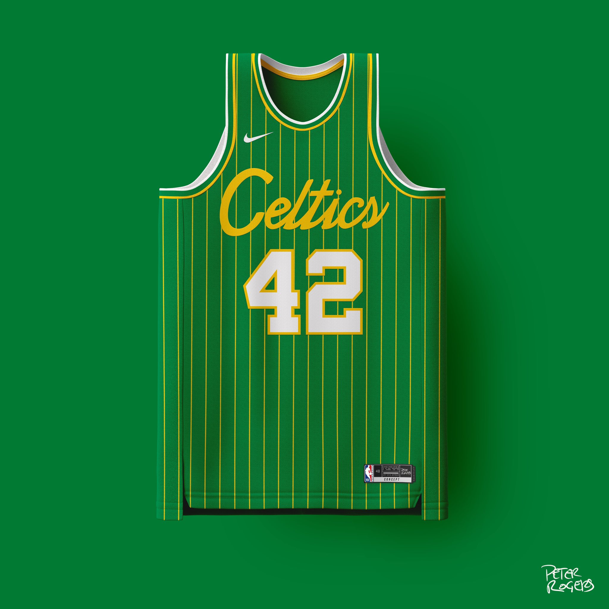 Meet Pete Rogers, the Celtics fan who designs a new jersey after every win  : r/bostonceltics