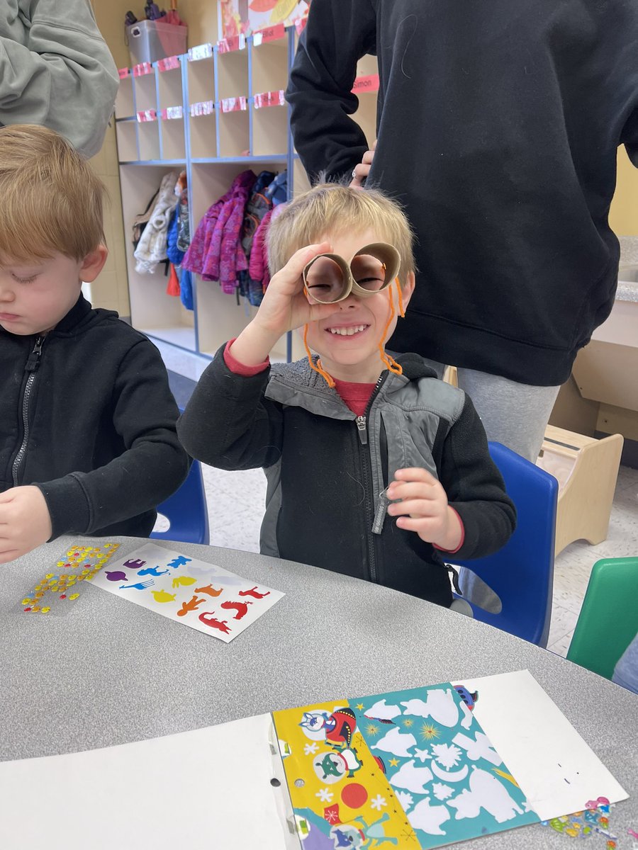 NCHSPreschool's tweet photo. Making binoculars for our jungle hunt today #jungleweek #partnersingrowth @NCHSOFFICIAL @NCHSRedhawksCTE https://t.co/TIBFLgvFDT