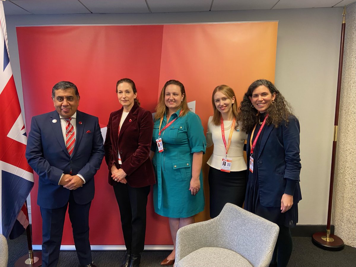 We appreciate the UK’s leadership in the @end_svc #PSVI Conference. Senior Official Fotovat and @WhiteHouseGPC’s Jen Klein and Rachel Vogelstein joined the PM’s Special Envoy for Preventing Sexual Violence @tariqahmadbt to discuss U.S.-UK shared priorities on CRSV.