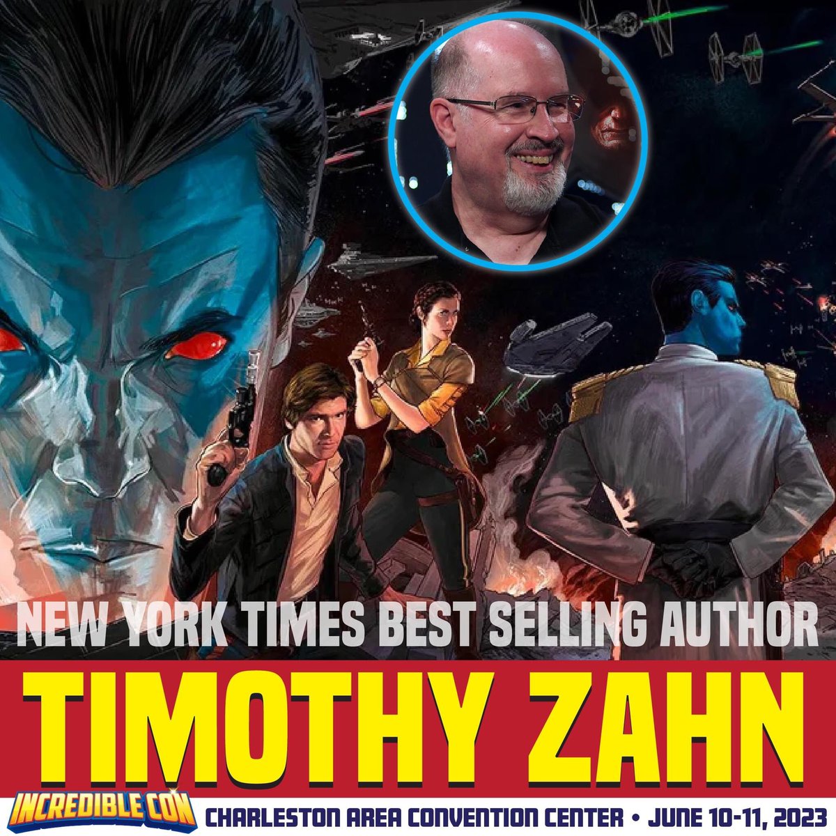 Hello Incredibles! 🦄💙
We are excited to announce Special Guest Timothy Zahn! 🎉

Get your passes now:
incrediblecon.com/tickets

Exhibitor Applications now open at:
incrediblecon.com/applications