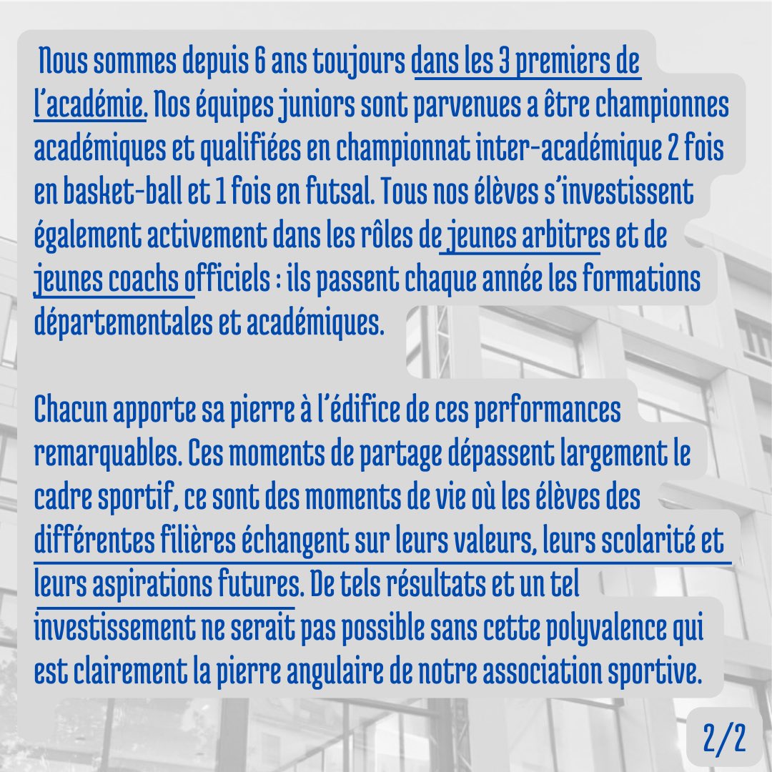 LyceeLArmand15's tweet photo. L’Association Sportive 🏀 de Louis Armand : un bel exemple d’une mixité scolaire porteuse
➡️Une mixité scolaire défendue par le ministre de l’éducation nationale @PapNdiaye 
➡️Une mixité scolaire amenée à disparaître par les projets de @Academie_Paris https://t.co/odQdZ1KCfG