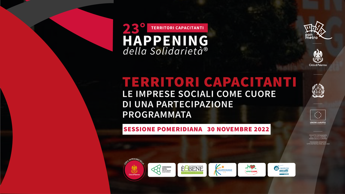 Pronti per la seconda sessione di #hds! Territori capacitanti è il titolo scelto per l'evento. Parleremo di come le imprese sociali siano il cuore di una partecipazione programmata