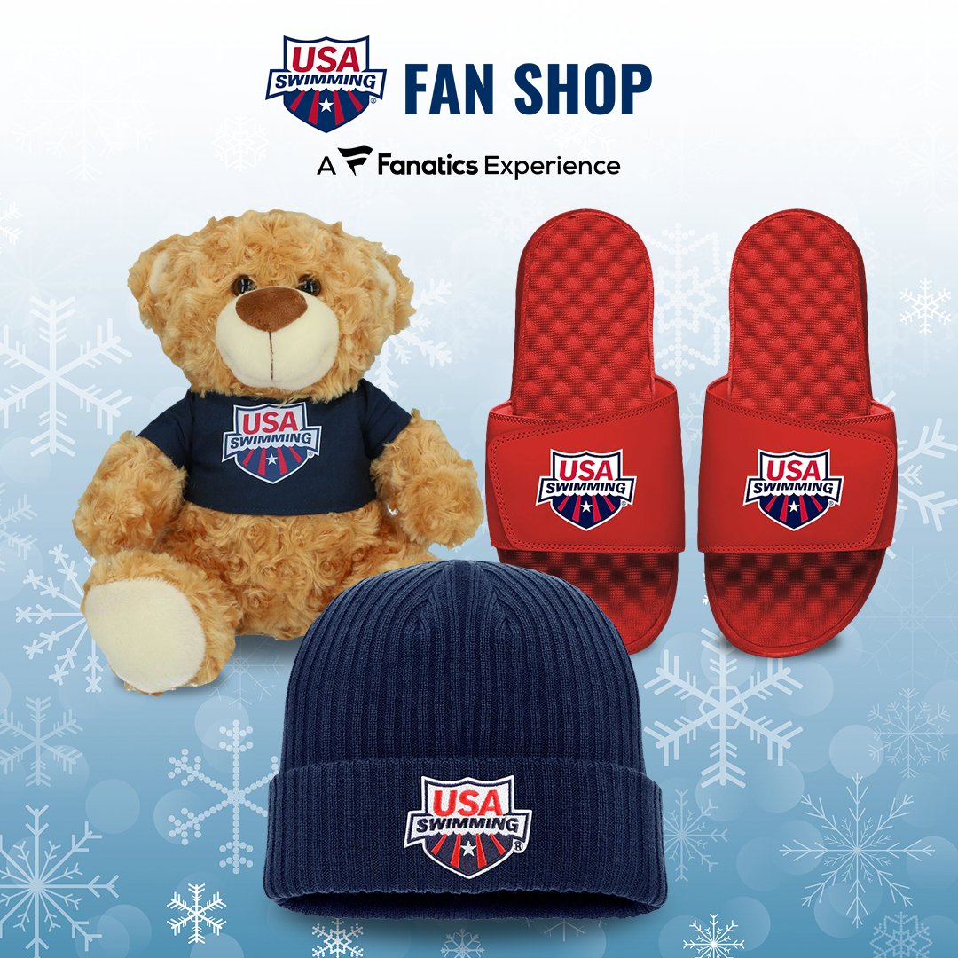 USASwimming's tweet image. It's #12DaysOfGiveaways time 🎁

Day 1 is the @Fanatics "Cozy Bundle" of a USA Swimming stuffed animal, slides and knit hat ❄️ Retweet for your chance to win! 

Official rules➡️bit.ly/3EJOjXM