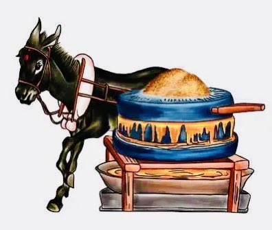 毛驴儿拉磨呦

它走不出那个圈

井里蛤蟆就能看见

巴掌大的一块天呦