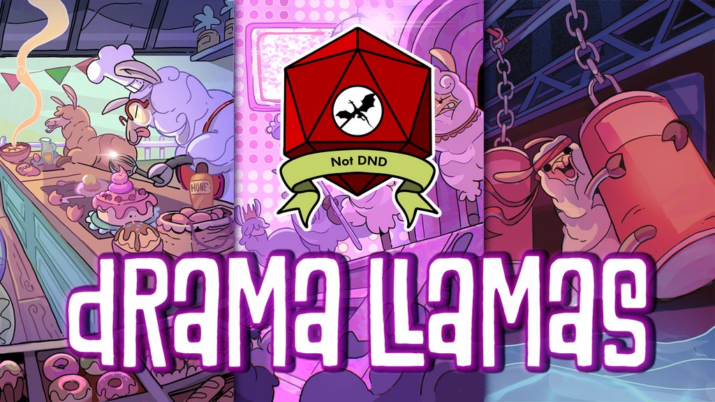 EN Publishing (@enpublishingrpg) on Twitter photo The upcoming release by <a href="/button_kin/">Button Kin Games</a> Drama Llamas is a chaotic, drama filled, narrative rich, rules light tabletop roleplaying game.
Play as a group of fame-hungry reality TV contestants who are also llamas. Create drama, snatch the prize!
Watch at 10pm twitch.tv/enpublishing The upcoming release by <a href="/button_kin/">Button Kin Games</a> Drama Llamas is a chaotic, drama filled, narrative rich, rules light tabletop roleplaying game.
Play as a group of fame-hungry reality TV contestants who are also llamas. Create drama, snatch the prize!
Watch at 10pm twitch.tv/enpublishing
