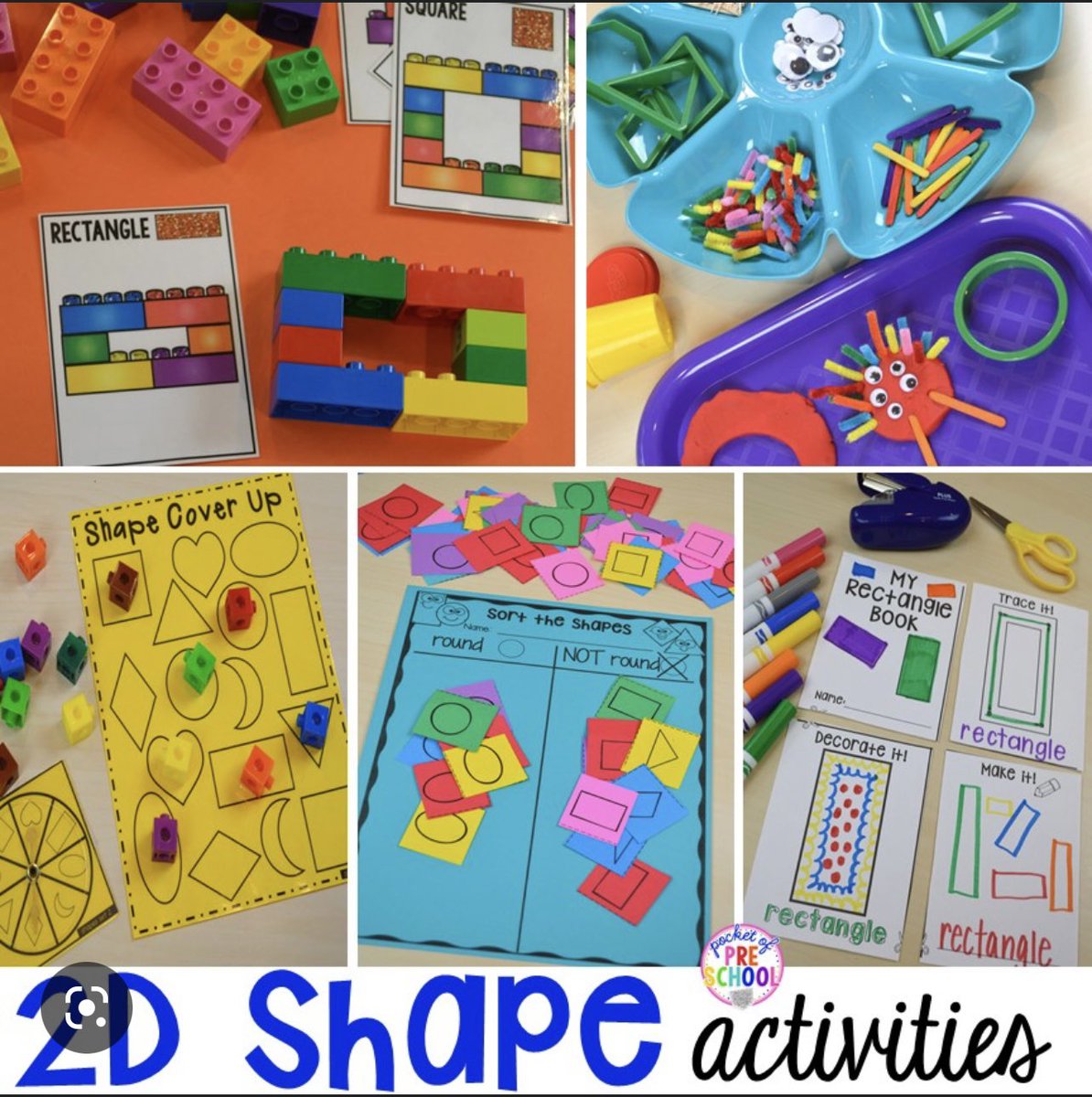 These 2D shape activities are a great way to help students decipher the difference between shapes. The hands-on aspect also makes it easier for students to remain engaged.