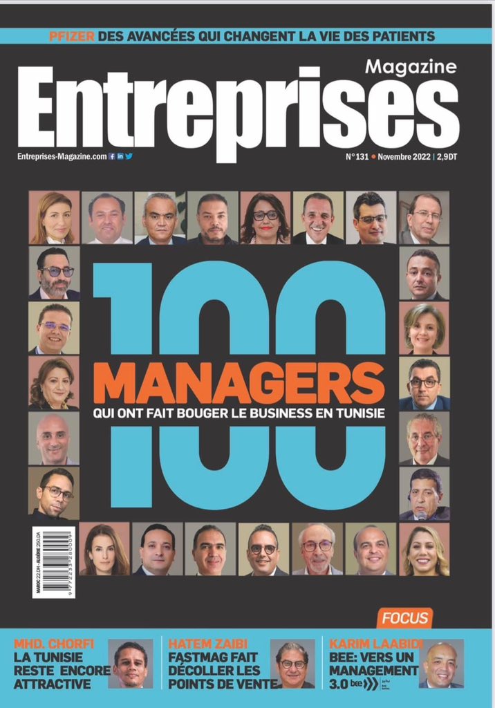 lotfi_dgi's tweet photo. Fier de faire partie des #100_Managers tunisiens de l’année distingués par Entreprises magazine 

Cette discernation est celle de notre #équipe nos #partenaires et nos #étudiants. 
The best is yet to come 🚀🚀🚀 RBK Tunisia https://t.co/OlBvmcbc6N