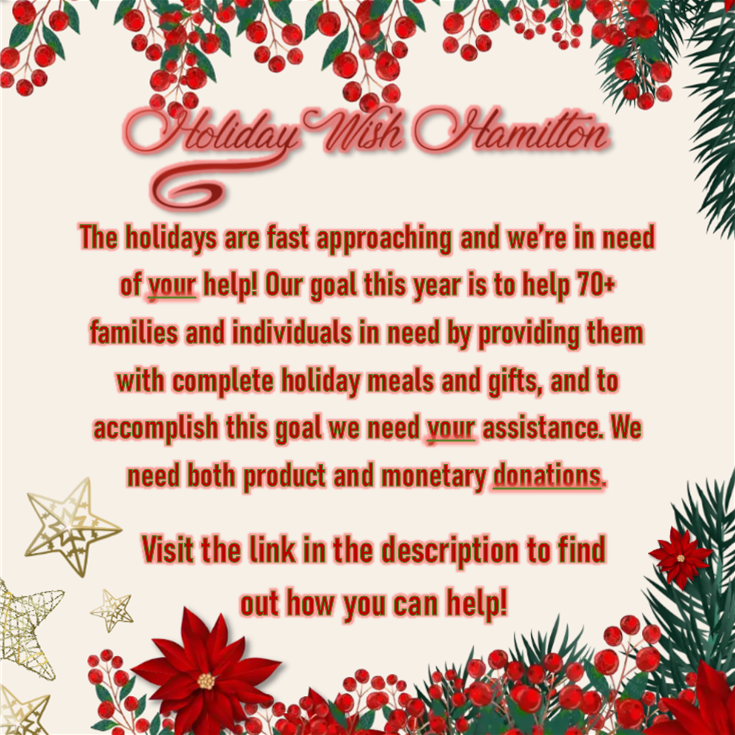 WishHoliday's tweet photo. We need *your* help to bring holiday cheer to those in need!  To give money, go to: https://t.co/gWWwLotBUj  To give items, the list shows what we need. E-mail info@hwhamilton.ca for pick up. 

#basket #donate #hamont #charity #holiday2022 #holidaywishhamilton #basketcampaign2022 https://t.co/9rScVFkywF