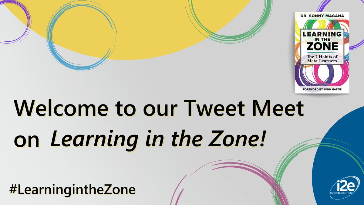 i2eEDU's tweet photo. Welcome to our Tweet Meet on Learning in the Zone chapter 3! We're excited to chat about self-regulation and meta-learning!

Say hello and introduce yourself!👋

#LearningintheZone #MetaLearning #EdTech https://t.co/bKgPYcShkZ