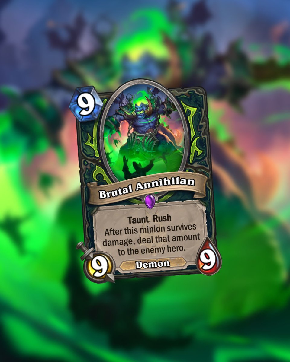 Celestalon's tweet photo. (1/2) This is based on one of the most memorable WoW raid bosses of all time, from the Sunwell raid, Brutallus.
#BehindTheCards https://t.co/9HbOrIizg6