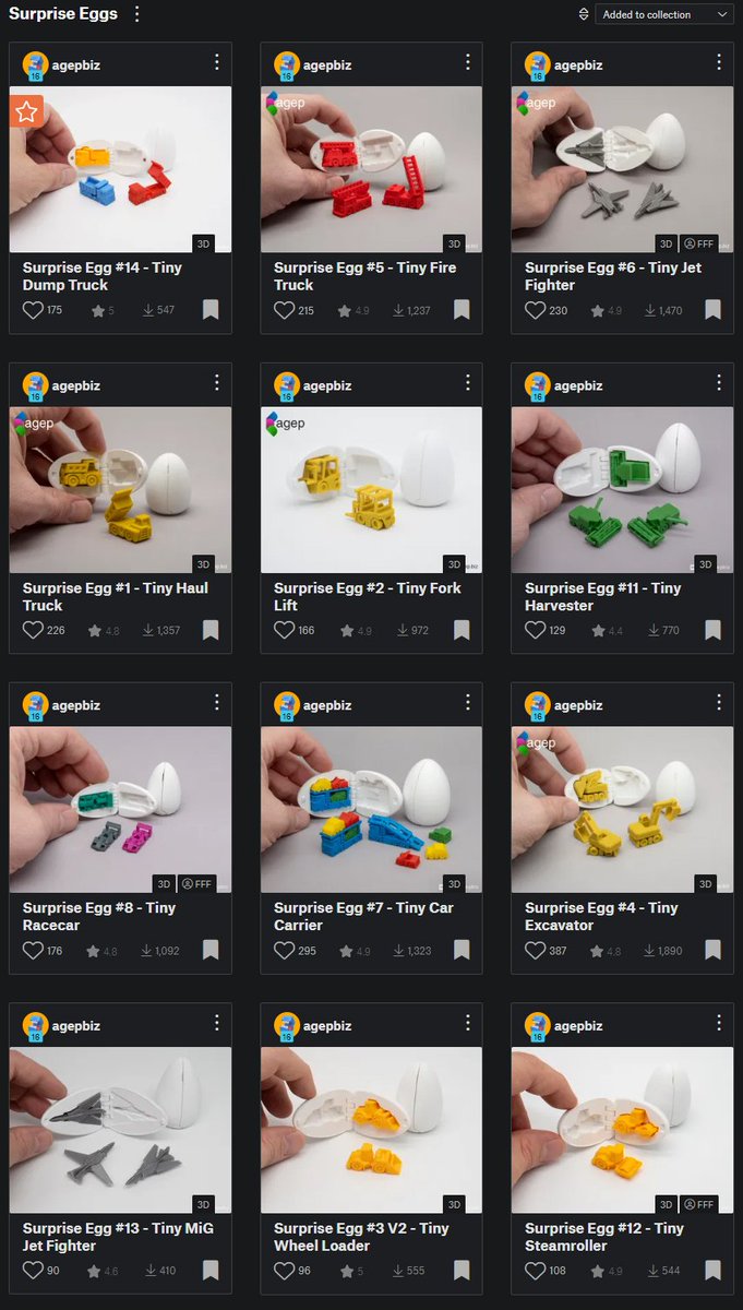 Stian Ervik Wahlvåg (@agepbiz) on Twitter photo Do you need advent calendar ideas? I do have a collection of free 3d printable Surprise Eggs on <a href="/printablescom/">Printables.com</a> They might be nice as advent calendar gifts or perhaps as stocking stuffers?🙂 All are print-in-place and articulated, tiny and fast to print.
printables.com/social/16057-a… Do you need advent calendar ideas? I do have a collection of free 3d printable Surprise Eggs on <a href="/printablescom/">Printables.com</a> They might be nice as advent calendar gifts or perhaps as stocking stuffers?🙂 All are print-in-place and articulated, tiny and fast to print.
printables.com/social/16057-a…