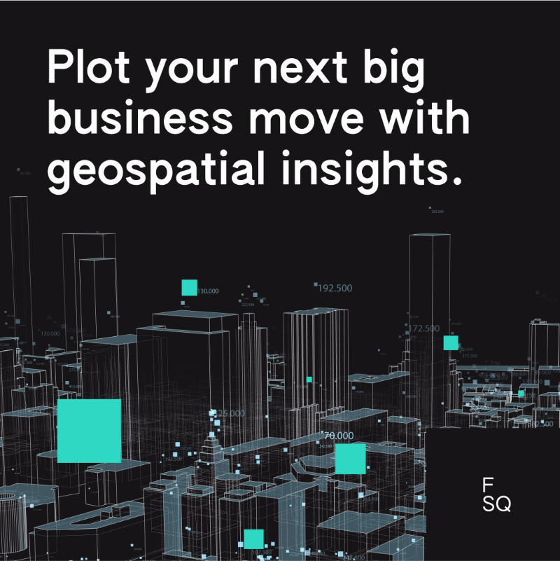 Foursquare's tweet photo. Foursquare’s superior location intelligence means making better decisions about when, where, and how to scale. With real-time data sourced from a unique blend of first and third party sources, you have easy access to the insights you need to grow.