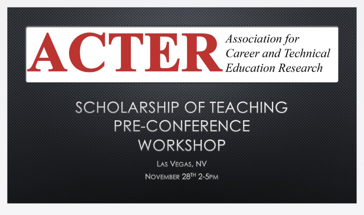 Attending #ACTER2022 conference pre-conference workshop on Scholarship of Teaching &amp; Learning #SOTL by <a href="/DianeDChapman/">Diane Chapman (dianedoc.bsky.social)</a> Associate Vice-Provost Faculty Development, <a href="/NCState/">NC State University</a> Goal of the session -Leave with a project designed- Thanks <a href="/DrMBartlett/">Dr Michelle Bartlett</a> professional development trustee