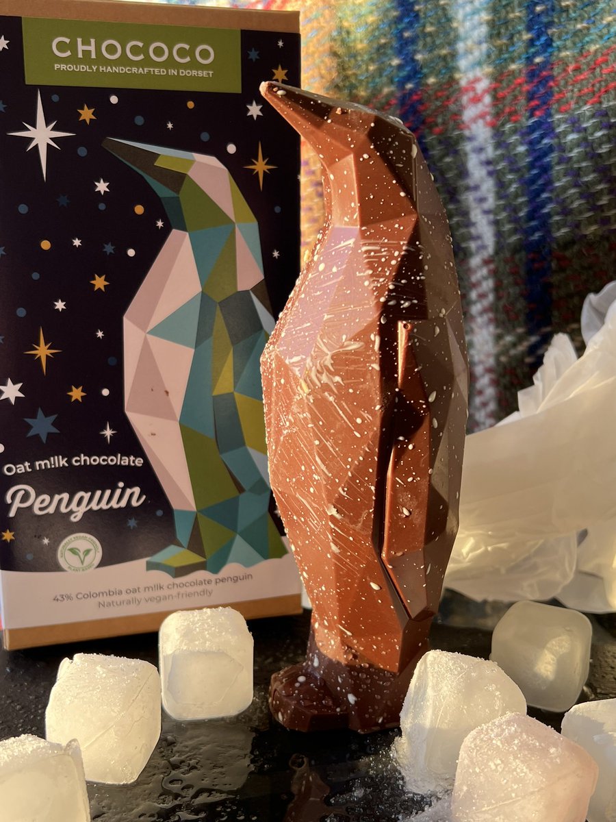 pitman_rachael's tweet photo. How cute is this Oat Milk Chocolate Penguin? #giftideas #veganchocolate #madeindorset @Chococotweet #columbianchocolate #oatmilk https://t.co/OLpMsHstM1