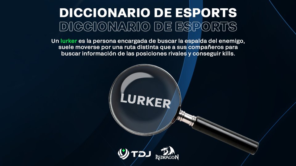 Presentado por <a href="/RedragonLA/">Redragon Latinoamérica</a>: #DiccionarioDeEsports 📗

¿Conocías el término 𝗟𝘂𝗿𝗸𝗲𝗿? ✍️

Ese tipo que te mata siempre por la espalda no se llama como decís. 🔫

Visitá a <a href="/RedragonLA/">Redragon Latinoamérica</a> 🐉
🔗 bit.ly/RedragonAr

¿Conocías este rol? 💬👇

#HaciendoHistoria 📜