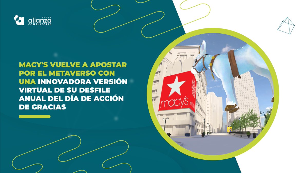 Macy's vuelve a apostar por el metaverso con una innovadora versión virtual de su Desfile anual del Día de Acción de Gracias, que ahora cualquiera podrá disfrutar y ser parte de él.

bit.ly/3GHrrdX