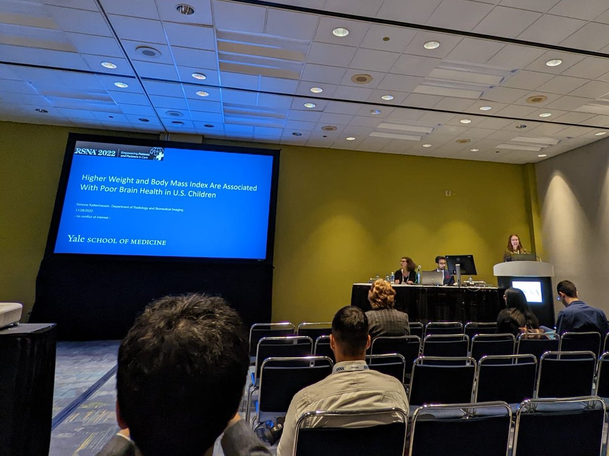 Simone Kaltenhauser (@s_kaltenhauser) on Twitter photo Excited to present my abstract on the association of obesity-related measurements with #brain health indicators in over five thousand 9- to 10-year-olds at #RSNA2022.
Many thanks to my mentor <a href="/SamPayabvash/">Sam.Payabvash</a> at <a href="/YaleRadiology/">Yale Department of Radiology & Biomedical Imaging</a>. Excited to present my abstract on the association of obesity-related measurements with #brain health indicators in over five thousand 9- to 10-year-olds at #RSNA2022.
Many thanks to my mentor <a href="/SamPayabvash/">Sam.Payabvash</a> at <a href="/YaleRadiology/">Yale Department of Radiology & Biomedical Imaging</a>.