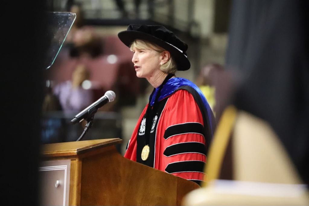 TheLantern's tweet photo. University President Kristina M. Johnson is expected to announce her resignation Tuesday, according to a report. https://t.co/ct1fHi2uxy https://t.co/nWmXrjZbse