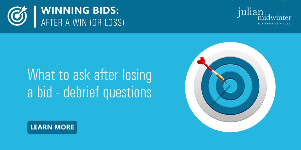 jma_bdtips's tweet photo. Use these questions to at your next tender debrief to shed light on your performance and to learn for next time: https://t.co/R2gJGVF5W1
#debrief #afteraloss #lostbids https://t.co/PNMZkedoQ6