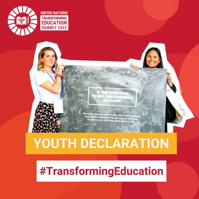 UN Youth Office (@unyouthaffairs) on Twitter photo Have you been following the regional consultations on the local implementation of the #TransformingEducation Youth Declarationïžð
Contribute your inputs on regional priorities & strategic entry points to help localize the Declaration ð linktr.ee/tesyouthdeclarâĶ
<a href="/Education2030UN/">Education 2030</a> Have you been following the regional consultations on the local implementation of the #TransformingEducation Youth Declarationïžð
Contribute your inputs on regional priorities & strategic entry points to help localize the Declaration ð linktr.ee/tesyouthdeclarâĶ
<a href="/Education2030UN/">Education 2030</a>