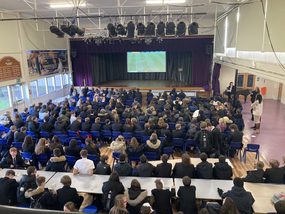 A shame that today was the last of our World Cup lunchtimes. Students have been fabulous and the atmosphere in the Main Hall electric - even for Tunisia v Denmark! We will miss it.