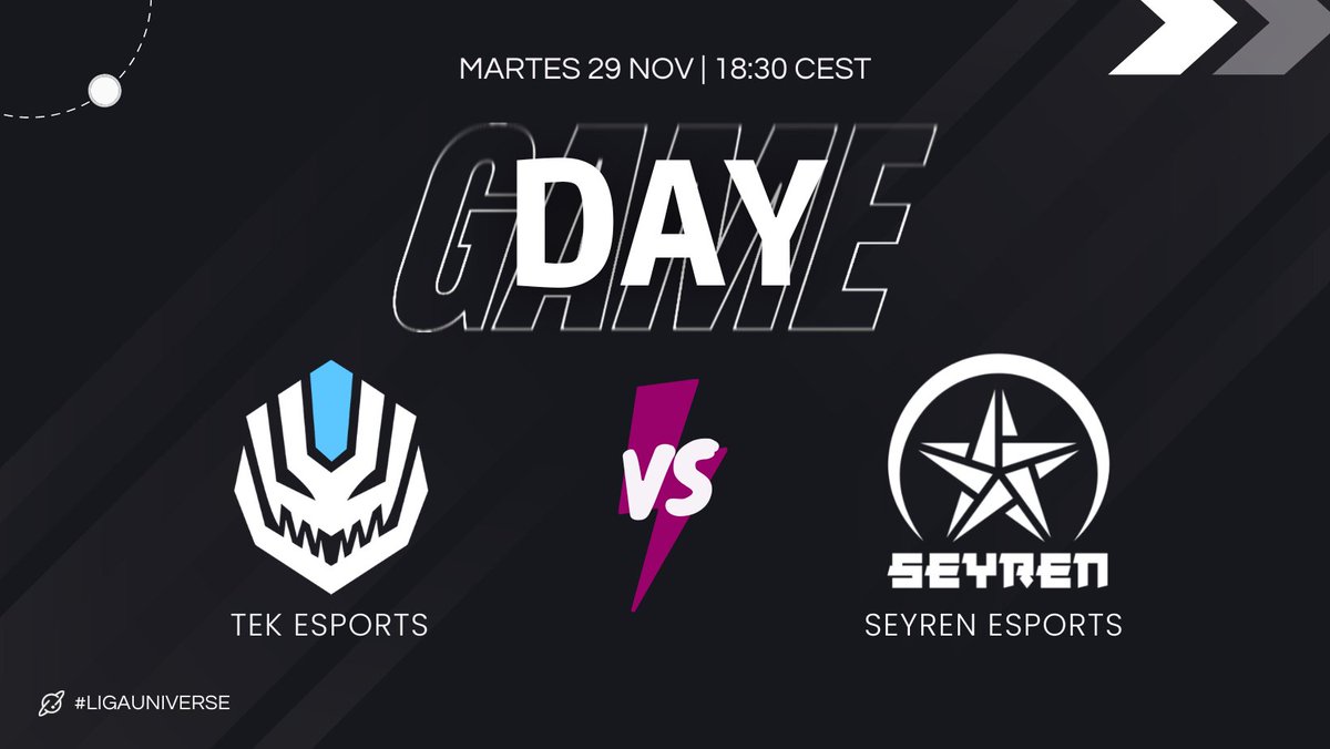¡Bueno, bueno! Hoy se juega el último pase a la final, BO3 a las 18:30.

[ <a href="/tekesportsclub/">TΣK eSports</a> ⚔️ <a href="/Seyrenesports/">Seyren</a> ]

MAPA 1
🎙️Musu / <a href="/SeT_ESP/">Spain eSports Tournament</a>
🎙️Burrito/ <a href="/SeT_ESP/">Spain eSports Tournament</a>

MAPA 2
🎙️Musu / <a href="/SeT_ESP/">Spain eSports Tournament</a>
🎙️<a href="/UPercebe/">DonPercebe</a>

MAPA 3
🎙️<a href="/ignamaestro/">Chuches</a>
🎙️<a href="/UPercebe/">DonPercebe</a>
 
📺 twitch.tv/ligauniverse

#VALORANT #MATCHDAY
