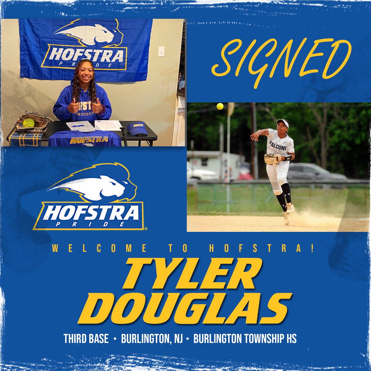 No. 3️⃣ on our list of intros is Tyler Douglas (<a href="/tylerdouglas58/">Tyler Douglas 2023</a>), a 3rd baseman from Burlington, NJ/Burlington Twp. HS. She has led her team in batting, been a 1st team all-conference pick, and the recipient of the Carpenters Cup in each of her 2️⃣ seasons.

#Hofstra | #PrideOfLI