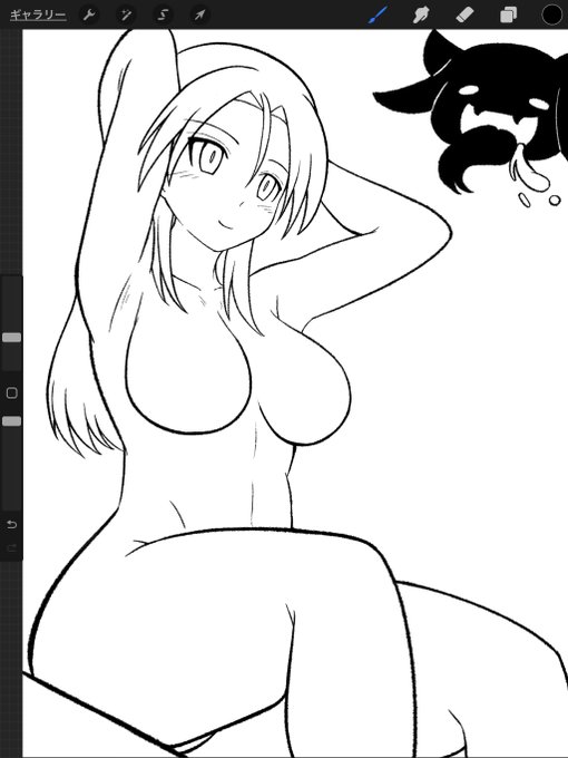 線画。

簡単に塗る。 https://t.co/LYFhYDHbJi 