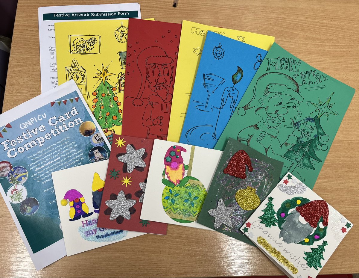 Our entries into #QNPICU festive card competition well done to all that participated <a href="/CombinedNHS/">CombinedNHS</a>