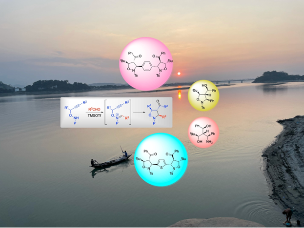 J Org Chem/Org Lett (@joc_ol) on Twitter photo Just out today in #OrgLett <a href="/sjgharpure/">Santosh J. Gharpure</a> and colleagues from <a href="/iitbombay/">IIT Bombay</a> demonstrate TMSOTf-mediated alkyne–oximium cyclization for diastereoselective synthesis of isoxazolidines bearing three contiguous stereocenters. Please have a look: pubs.acs.org/doi/10.1021/ac… Just out today in #OrgLett <a href="/sjgharpure/">Santosh J. Gharpure</a> and colleagues from <a href="/iitbombay/">IIT Bombay</a> demonstrate TMSOTf-mediated alkyne–oximium cyclization for diastereoselective synthesis of isoxazolidines bearing three contiguous stereocenters. Please have a look: pubs.acs.org/doi/10.1021/ac…