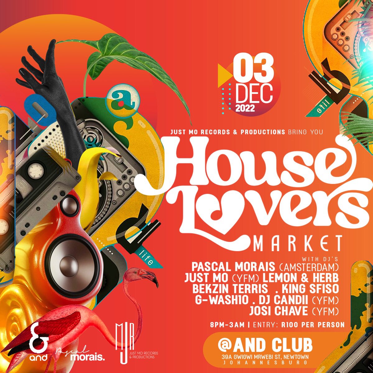 JustMo_DJ's tweet image. This coming Saturday 3 December @ANDClubZA we bring you House Lovers Market! Insane line up featuring @pascalmorais @LemonnHerb @JosiChave @DjCandii @gw_gwash10 
@kingsfiso @BekzinTerris 🔥 R100 at the door 8pm-3am! #HouseLoversMarket #HouseMusic