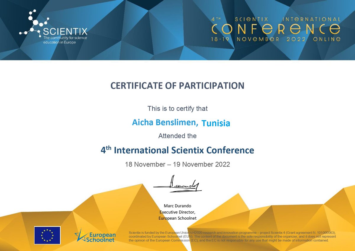 Thanks #scientix