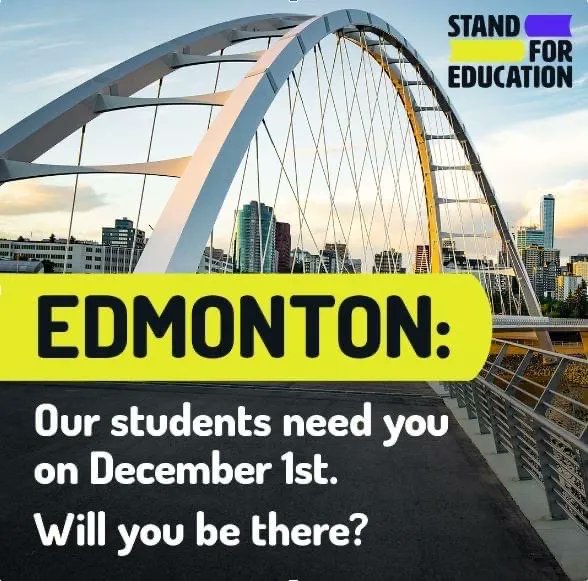 ATA_local21's tweet photo. Hey Edmonton! On December 1st, the ATA needs you, yes YOU, to answer this question:

What are your hopes for Alberta’s children and public schools? 

RSVP now  to our in-person roundtable discussion: https://t.co/SMdYUB3N6X https://t.co/HsBNFRANp6
