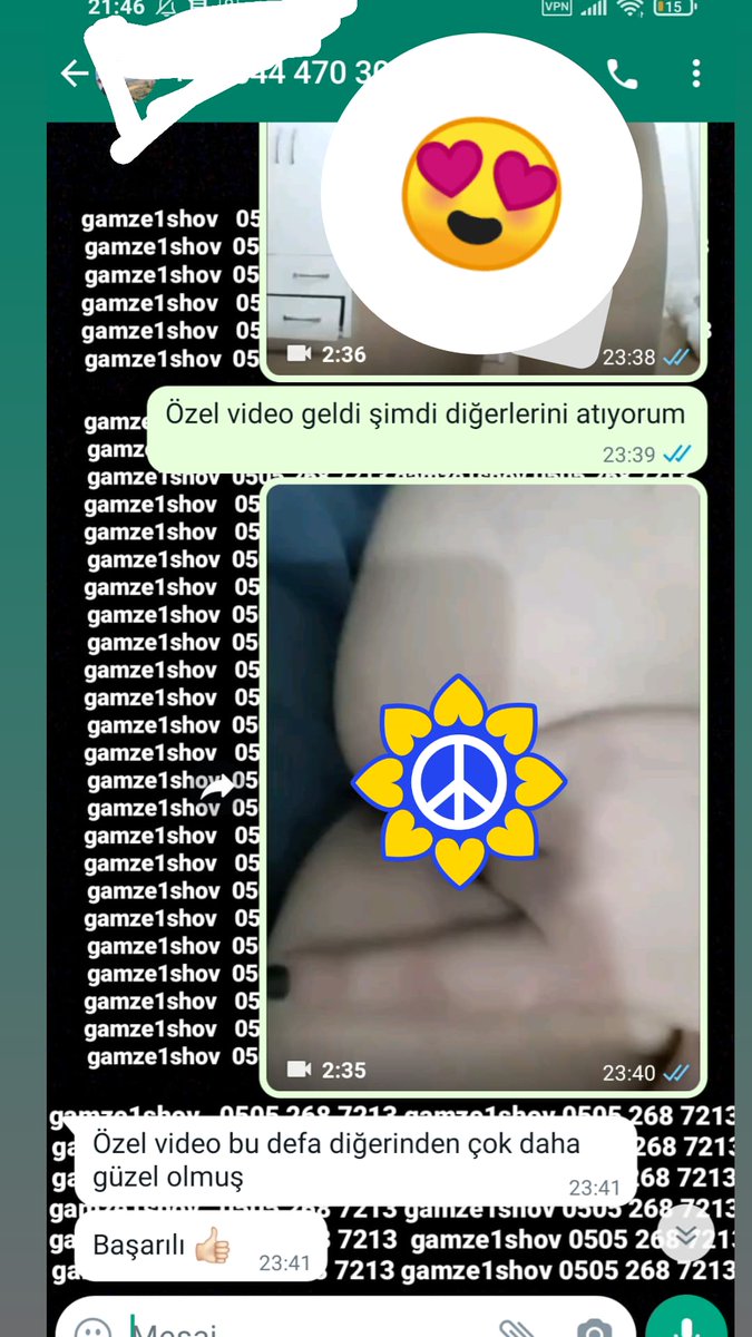 Beyler gördüğünüz gibi WhatsApp duvar kağıdında benim kullanıcı adım ve numaram yazıyor videolar ve teyitler tamamen bana ait . Görüldüğü üzere ucret1 atana vide0ları gönderiyorum 🥰💘