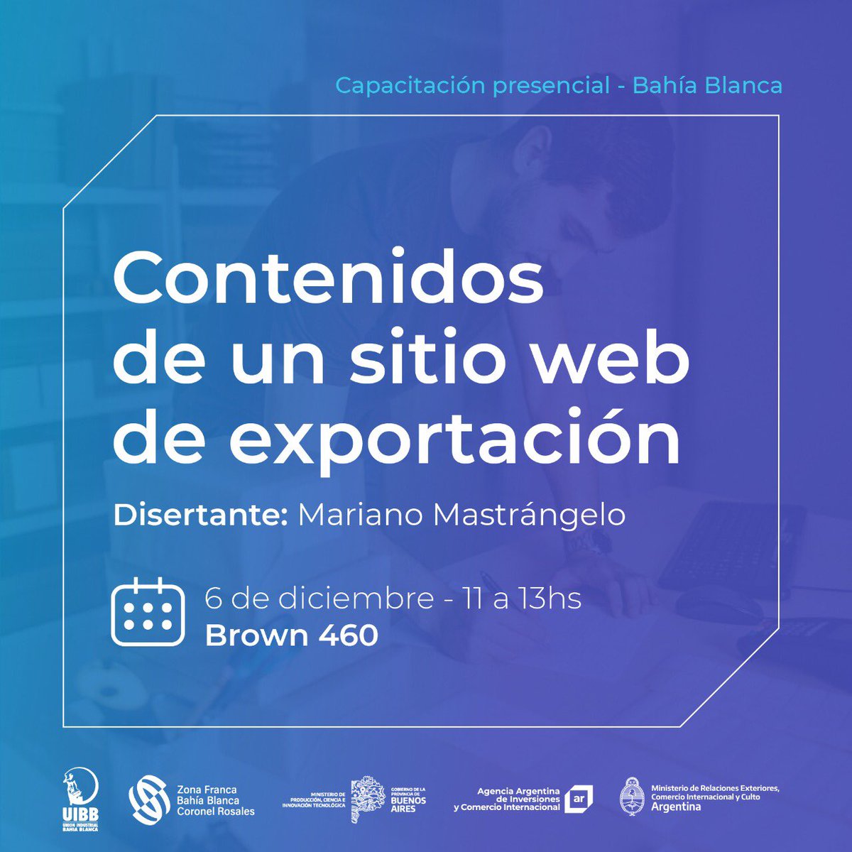 MandolesiBurgos's tweet photo. Continuamos con el programa de Desarrollo Exportador junto al @Produccion_PBA y la @UIBBindustria 

Capacitación para pymes exportadoras: Contenidos de un sitio web de exportación.

A cargo de la Agencia Arg de Inversiones y Comercio Internacional https://t.co/Yy8nB7z8Yj
