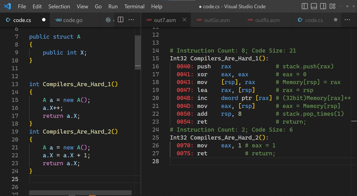 badamczewski01's tweet image. Compilers are Surprising, C# .NET 7
