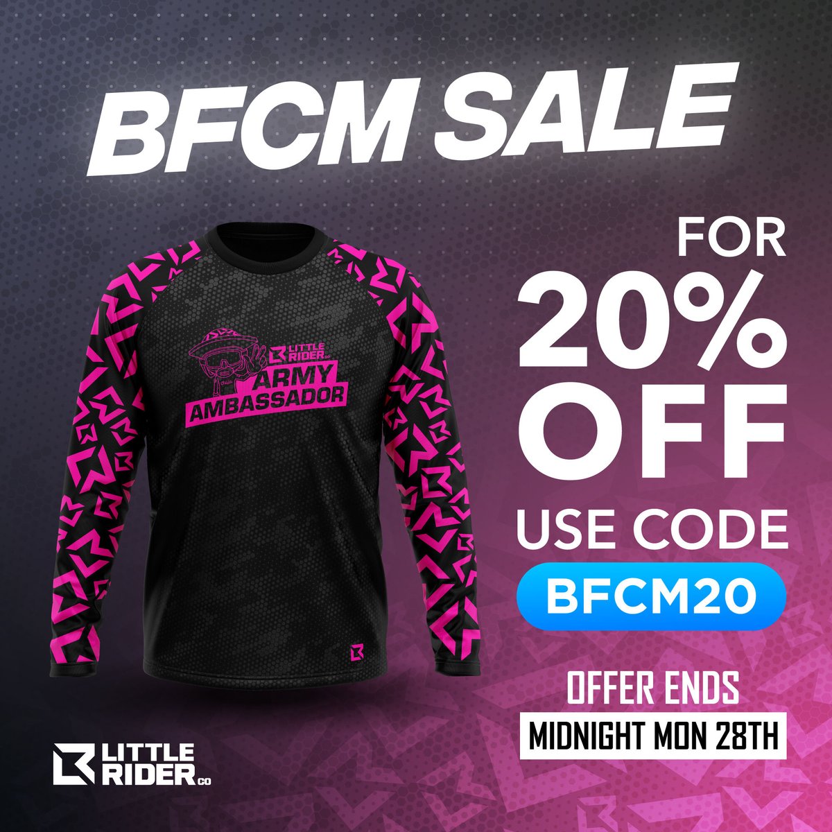Our Cyber Monday / Black friday comes to an end today.. Hurry, whilst stocks last!

Get 20% off this weekend with code BFCM20 at littlerider.com/bfcm