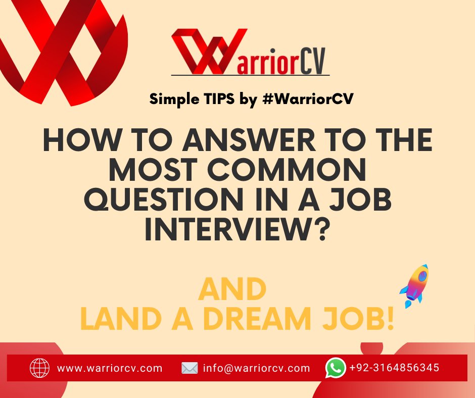 warrior_cv's tweet photo. 👉🏻 In my experience, the most common question that can so often stump #jobseekers in an #interview is: "What are your #strengths?"

#WarriorCV #interviewtips #interviewpreparation #interviewskills #CVforjobs #jobseekers #jobhunting #jobchange https://t.co/mgS8h8bVdQ