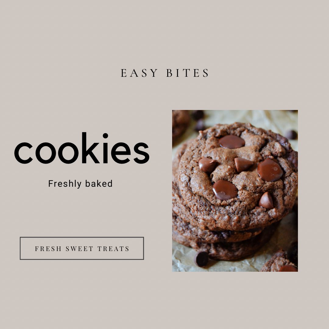 3asyBites's tweet photo. Chocolate fudge cookies - £2.50! https://t.co/wwLuavf6Ov
