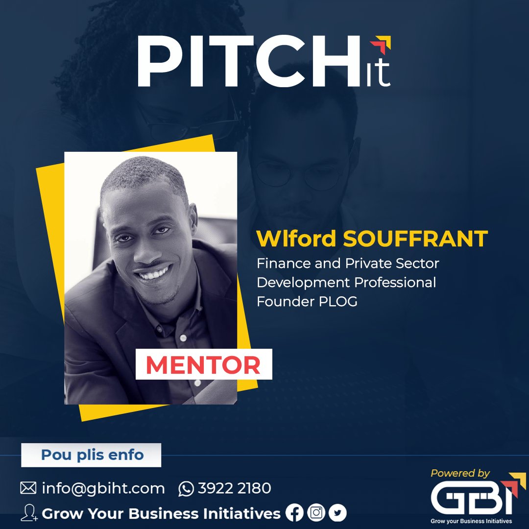 GbiHaiti's tweet photo. PITCH IT —————> GBI
10 Mentò pou 10 finalis nou yo!
Pitch It se yon konkou ke nou òganize pou nou soutni antreprenè, bon lide biznis ak pwodiksyon lakay .
Rete konekte ak nou pou ou kapab konnen kiyès pami biznis sa yo kap ranpòte konkou sila.
✉️info@gbiht.com
☎️3922 2180 #coach https://t.co/L1fQ1VsBRy