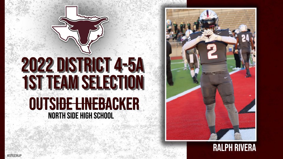 NSSteerFootball's tweet photo. Congratulations to our 2022 District 4-5A 1st Team Selections‼️
@BrandonBForrest 
@Mmiles004 
@ra_lph4218 
@TrustinHolland3 
#SteersUp🤘🏽
📷 @yeseniaalexiss https://t.co/oRcO2Jj1cU