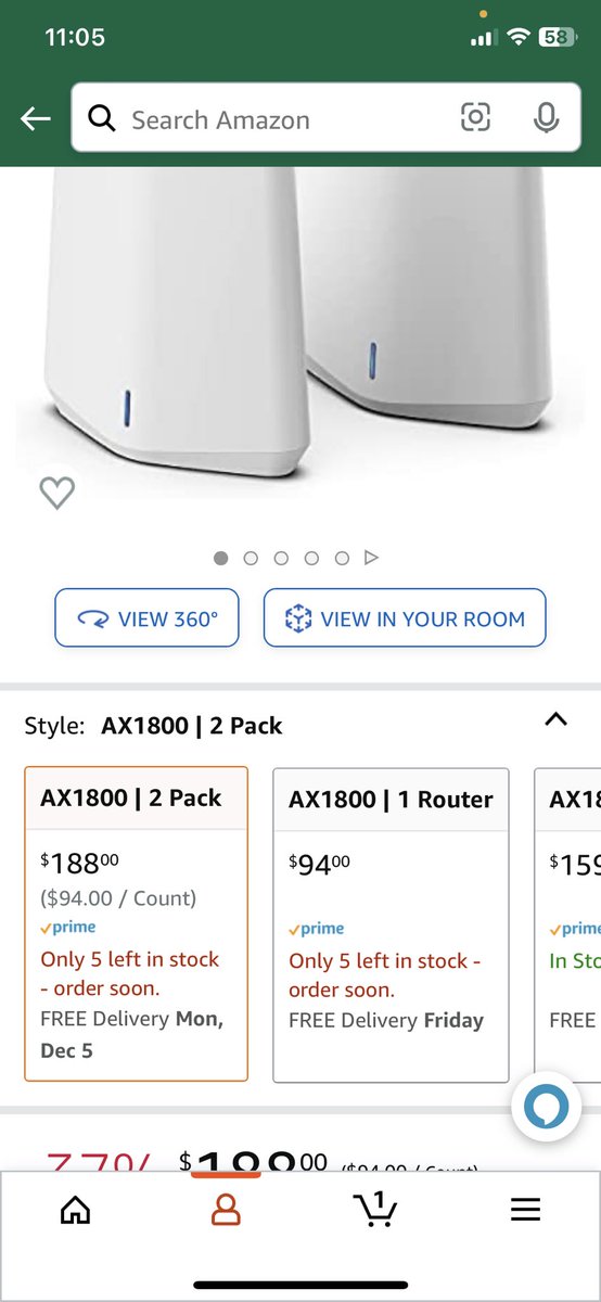 aawaaraa_'s tweet photo. @AmazonHelp If something else leads to either chat or call option, then yes. Will this help me get a replacement. The item I ordered was for $99.99. Now it's $188. Should https://t.co/Ej8dKMvHs4 spending this much time to get a replacement when your page shows you have item in stock. https://t.co/LqL2ALOt2u