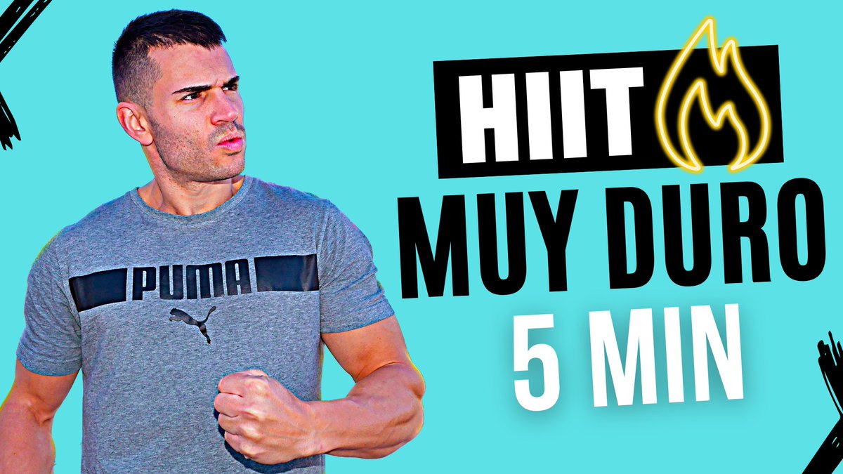 denilbase's tweet photo. 🔥5 minutos de Cardio HIIT QUEMA GRASA que te dejarán por los SUELOS!! (Rutina disponible en YouTube)

✅Link: https://t.co/mScuWAAP99 https://t.co/C0YAWX7Vzk