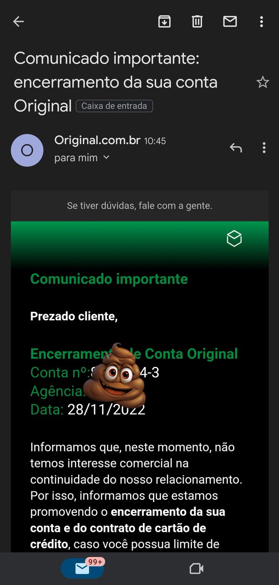 Hercullessz's tweet photo. @BancoOriginal E o @BancoOriginal que está cancelando a minha conta. Conta essa que nunca foi nem aberta kkkkkkkkkkk https://t.co/ObtBSYelPq