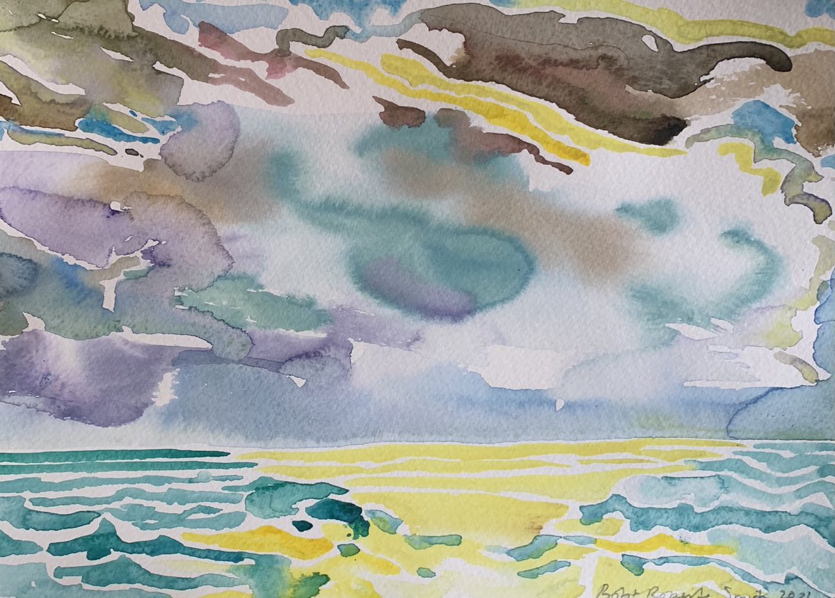 I am offering this A4 watercolour of the Sea between Ramsgate and Calais for a £200 donation to  davidnottfoundation.com/donate/ DM me on Insta if you would like to acquire this work …. #helpartsavelives