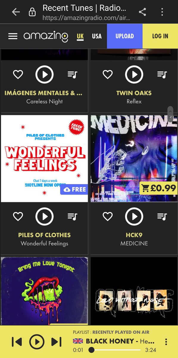 'Wonderful Feelings' just got a cheeky play on <a href="/amazingradio/">Amazing Radio</a> just now. Cheers <a href="/Frankie____/">Frankie Francis</a> xoxo