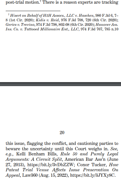 A bit late to this news, but apparently my Law360 article on the appellate preservation split made its way into the Dupree v Younger petition for cert! A bit of imposter syndrome to be called an "expert" on the issue... #AppellateTwitter
law360.com/technology/art…