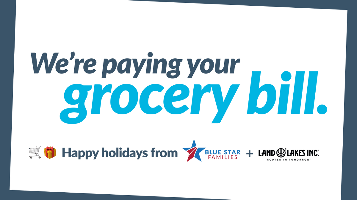 🛒GIVEAWAY 🛒 — Pay Your Grocery Bill Sweepstakes 🎁 Enter for a chance to win your #Veteran or #MilitaryFamily a $500 gift card courtesy of @LandOLakesKtchn through Blue Star Families. bluestarfam.org/landolakes-ent…?