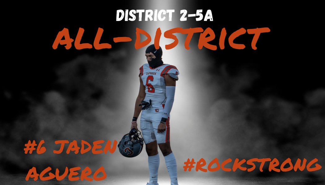 District 2-5A All District #75 OL Manuel Jimenez, #65 OL Gabriel Nino, #2 WR Jaydis Ortega, #6 TE Jaden Aguero #bEastSide